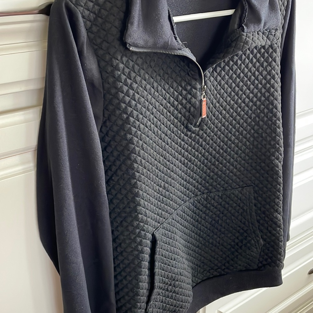 Quilted Pattern Lightweight Sweatshirt Pullover - image 5